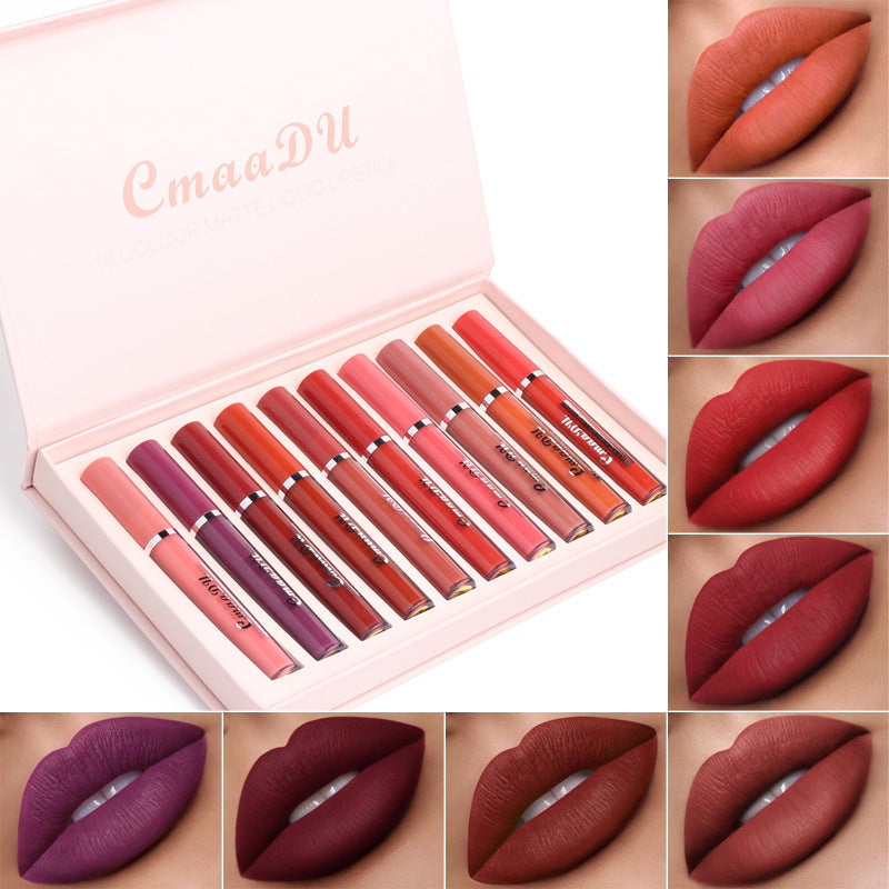 Women's 10 pcs - Non-stick Cup Waterproof Matte Lipstick