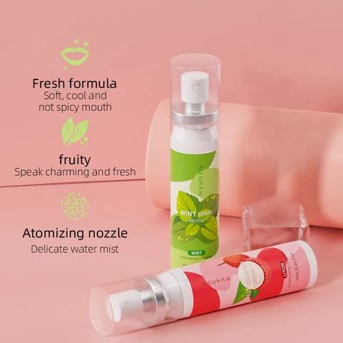 Mouth Spray Refreshing Breath Peppermint & Litchi Flavor