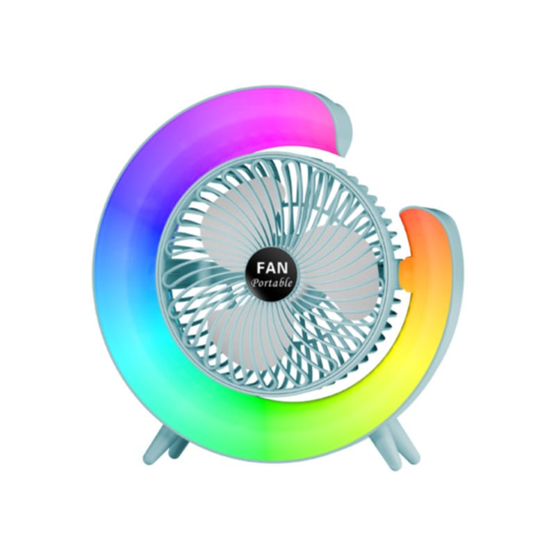 Colorful Rechargeable Desktop Fan β Cool Breeze & Energy Saving