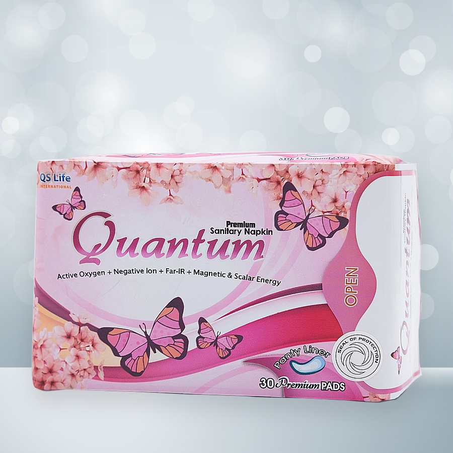 Quantum Panty Liner- Active Oxygen, Negative Ion, Far-IR, Magnetic & Scalar Energy 30 pads