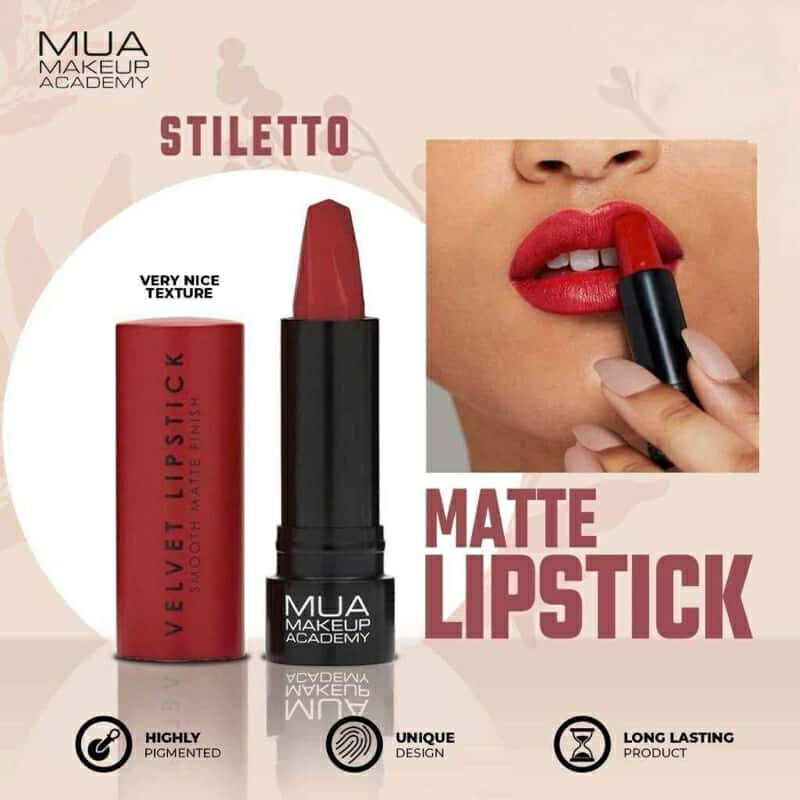 MUA Lipstick 3 in 1 Bundle MUA Make Up Academy UK Brand Velvet Lipstick