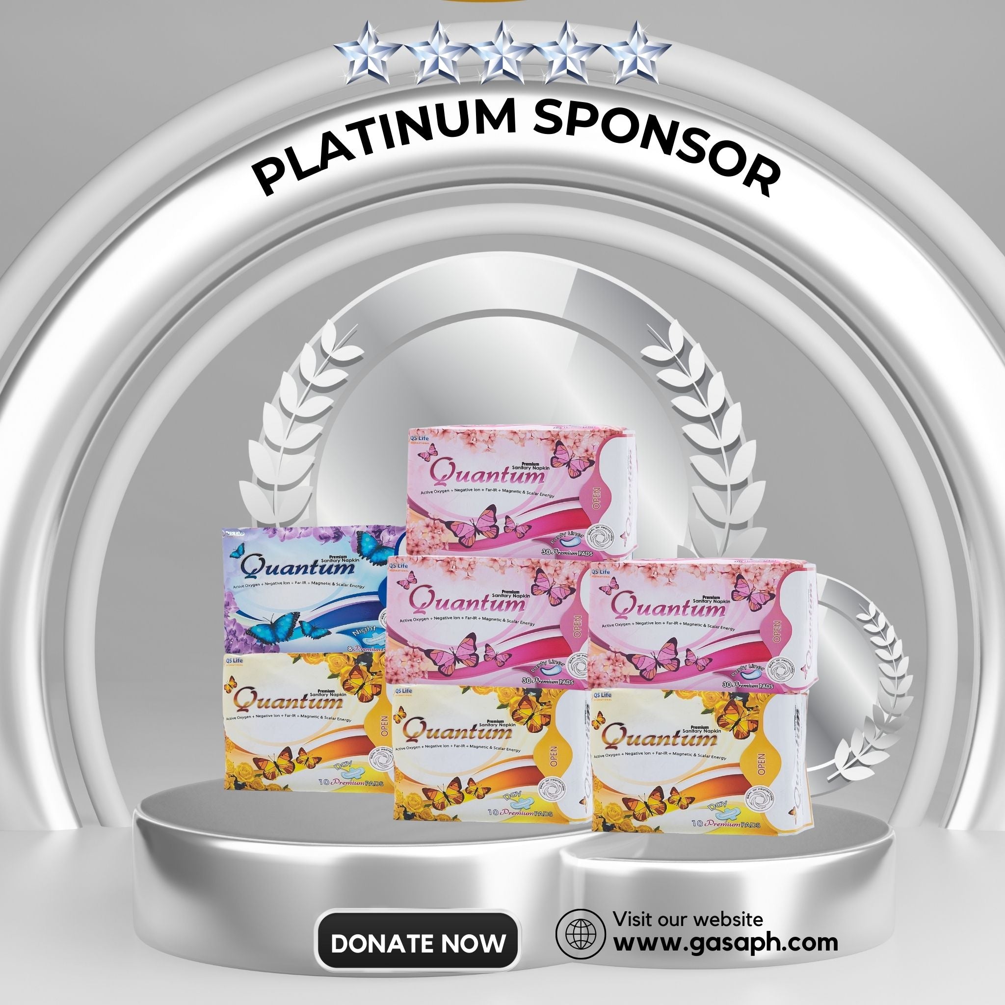 VIP PLATINUM SPONSOR- Premium Quantum Napkin (3 Day, 1 Night & 3 Pantyliner)