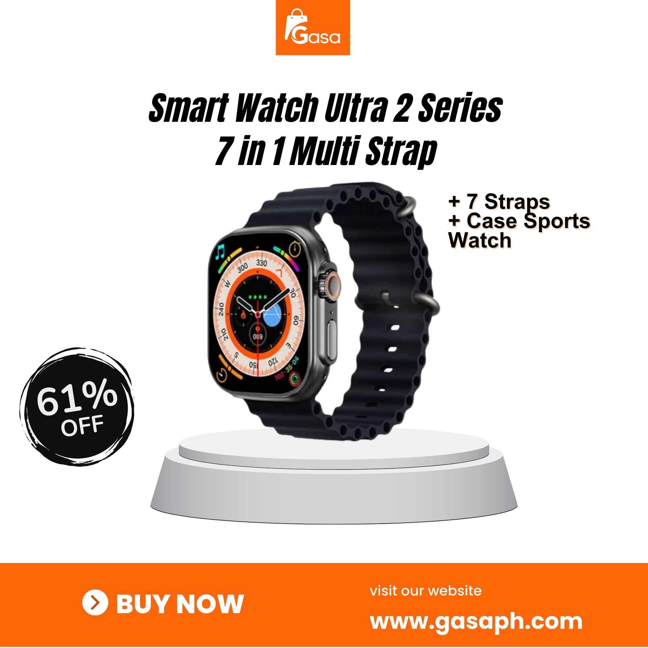 Smart Watch Ultra 2 Series 100 Multi Strap + Case Sports Watch